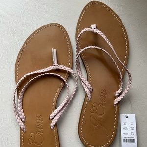 J. Crew Capri Braided Leather Sandals